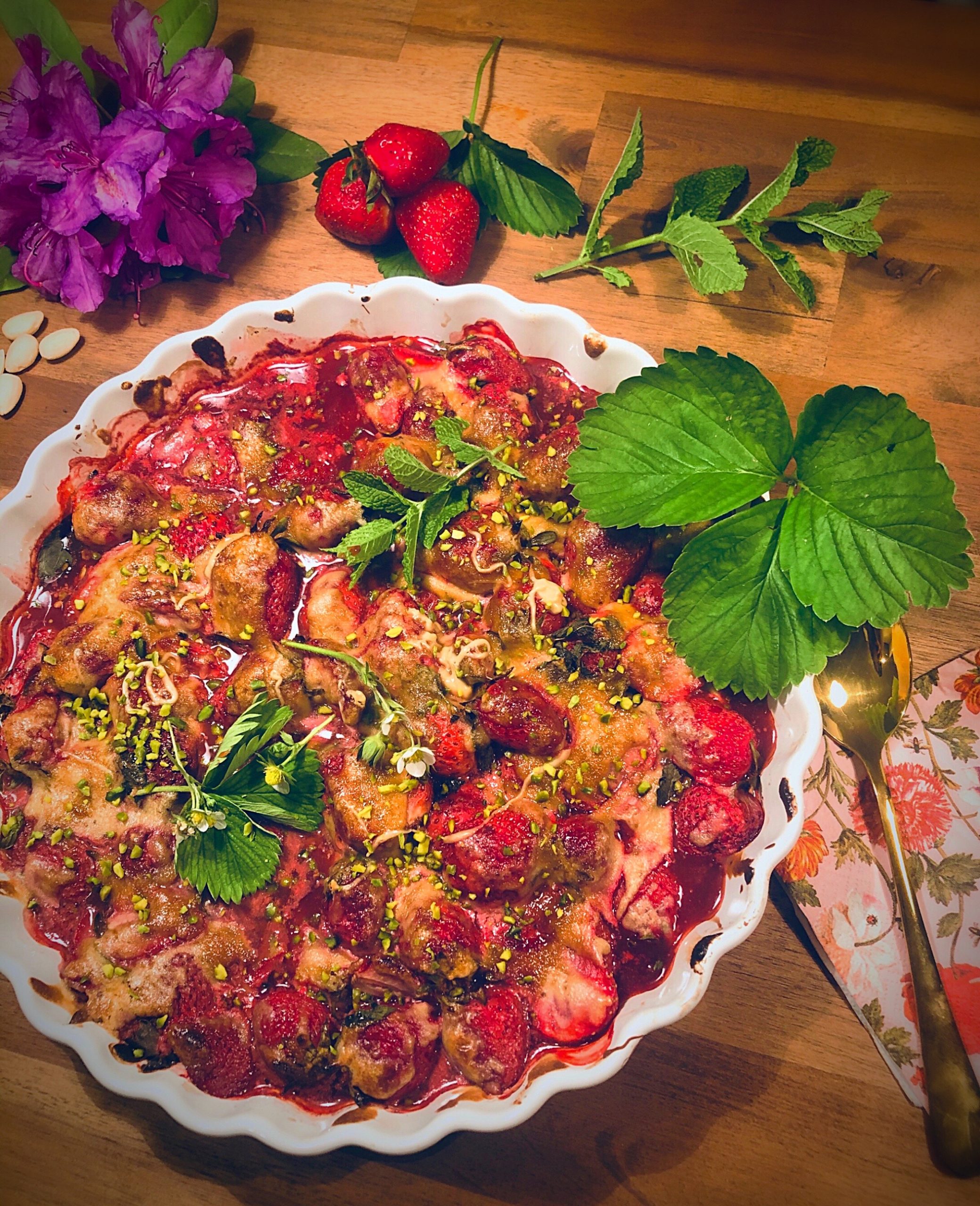 gratinierte Erdbeeren